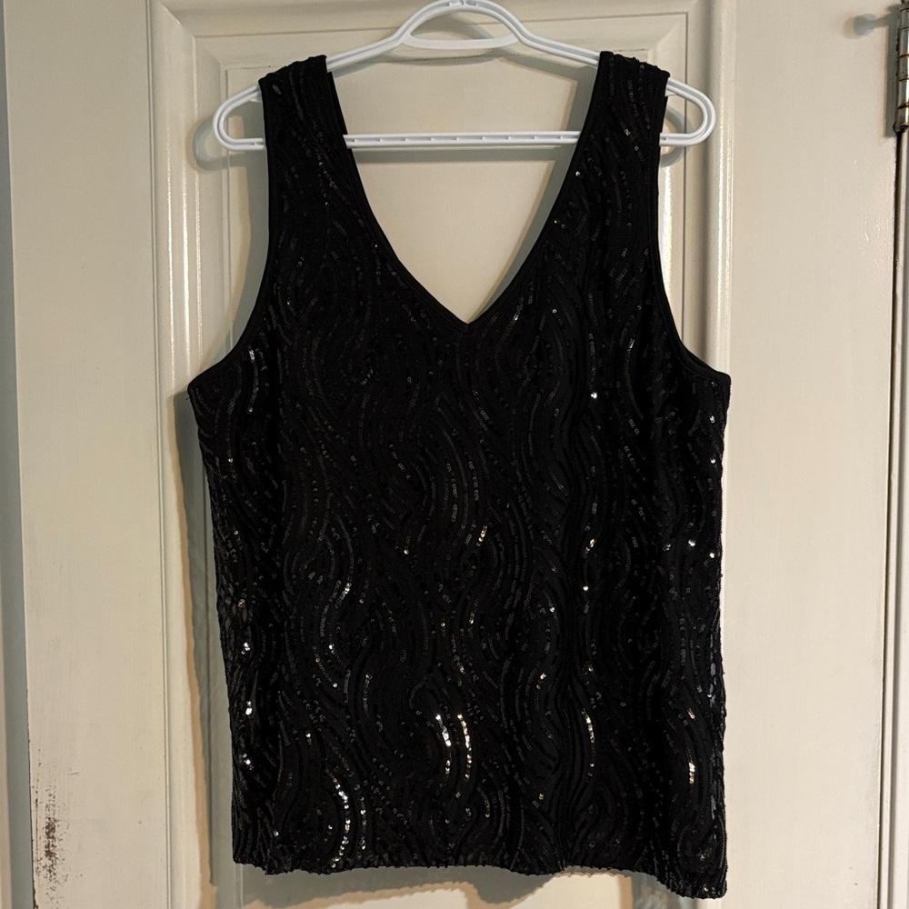 Ricki's Black Sequin Tank Top